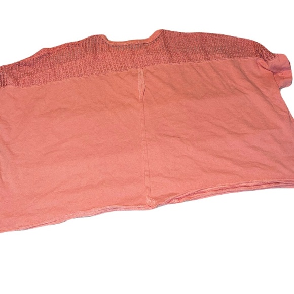 2/$35 Andree by Unit Oversized S Blouse Crop Embroidered Boxy Coastal Lagenlook - Picture 4 of 8